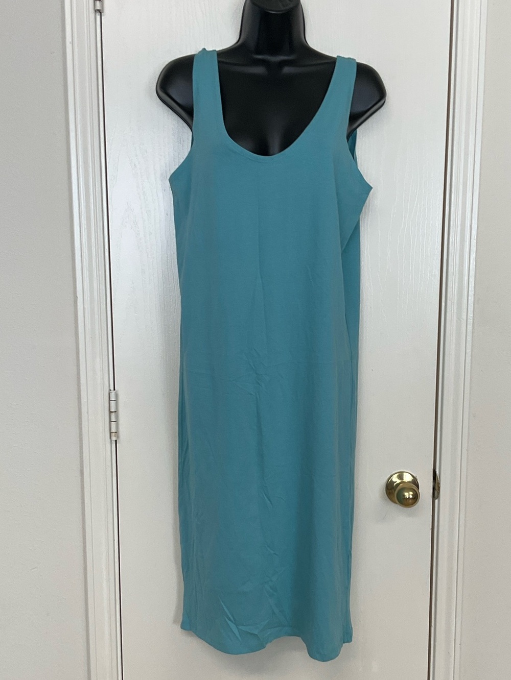 WYN for you Teal Scoop Neck Dress